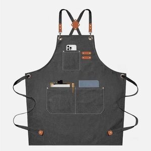 AFUN Chef Aprons for Men Women with Large Pockets, Cotton Canvas Cross Back
New